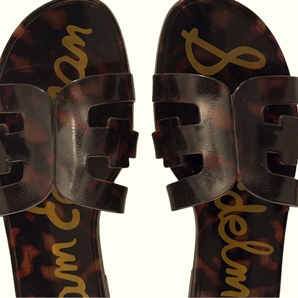 Sam Edelman Bay Jelly Slide Sandals Tortoise Black Brown Women’s Size 9 - Picture 3 of 13